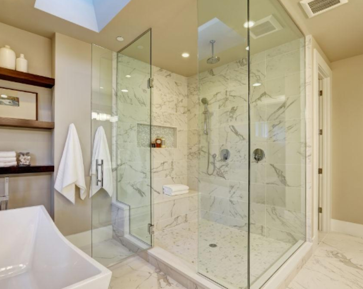 Frameless shower door